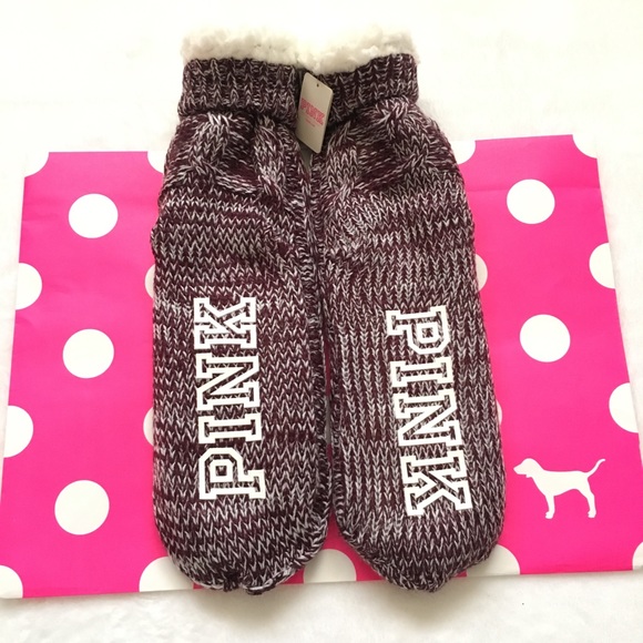 PINK VS Sherpa Bootie Socks New With Tag - Picture 4 of 8